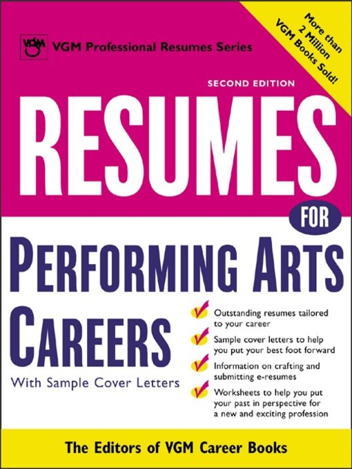 Title details for Resumes for Performing Arts Careers by Editors of VGM Career Books - Wait list
